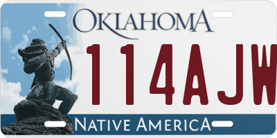 OK license plate 114AJW