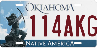 OK license plate 114AKG