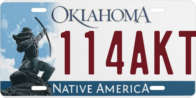 OK license plate 114AKT