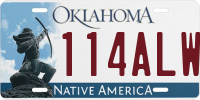 OK license plate 114ALW