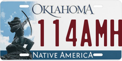 OK license plate 114AMH