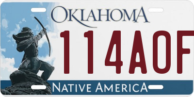 OK license plate 114AOF