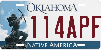 OK license plate 114APF