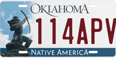 OK license plate 114APV
