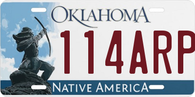 OK license plate 114ARP