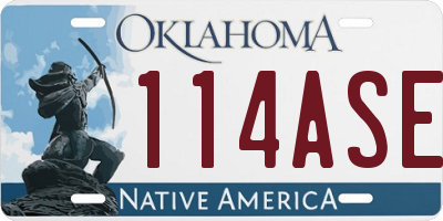 OK license plate 114ASE