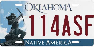 OK license plate 114ASF