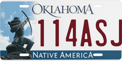OK license plate 114ASJ