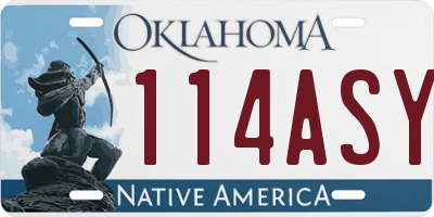 OK license plate 114ASY