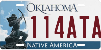 OK license plate 114ATA