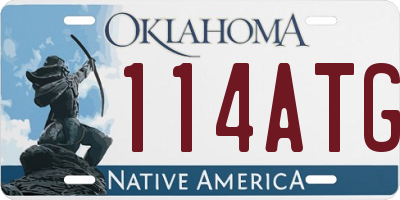 OK license plate 114ATG