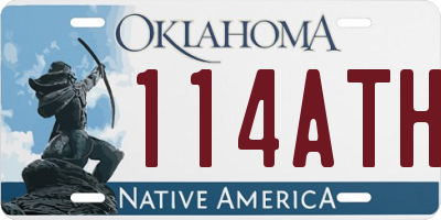 OK license plate 114ATH
