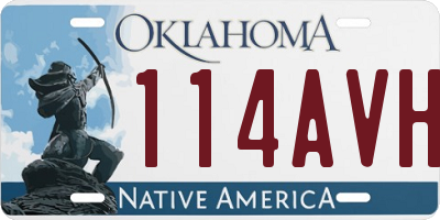 OK license plate 114AVH