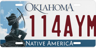 OK license plate 114AYM