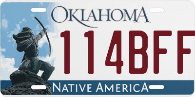 OK license plate 114BFF