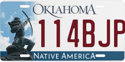 OK license plate 114BJP