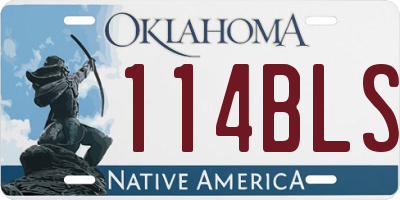 OK license plate 114BLS