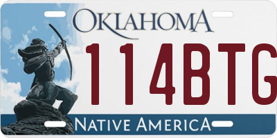 OK license plate 114BTG