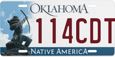 OK license plate 114CDT