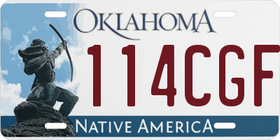 OK license plate 114CGF