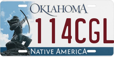 OK license plate 114CGL