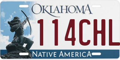 OK license plate 114CHL