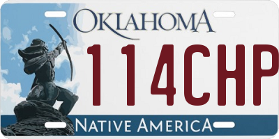 OK license plate 114CHP