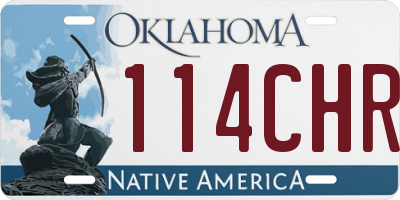 OK license plate 114CHR