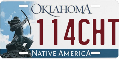 OK license plate 114CHT
