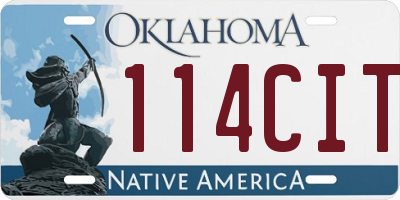 OK license plate 114CIT