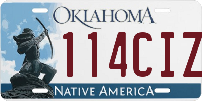 OK license plate 114CIZ