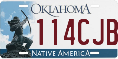 OK license plate 114CJB