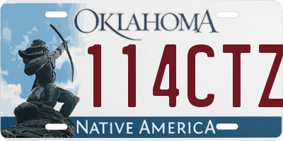 OK license plate 114CTZ