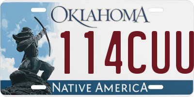 OK license plate 114CUU