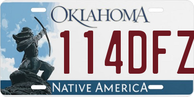 OK license plate 114DFZ