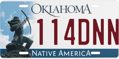 OK license plate 114DNN