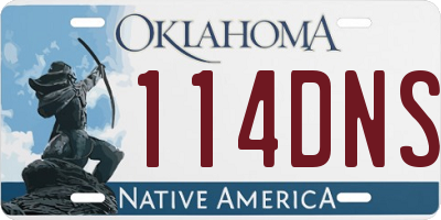 OK license plate 114DNS
