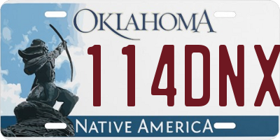 OK license plate 114DNX