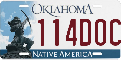 OK license plate 114DOC