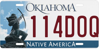 OK license plate 114DOQ