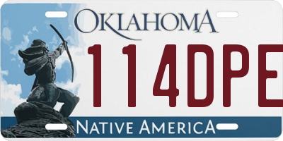 OK license plate 114DPE