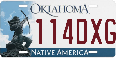 OK license plate 114DXG