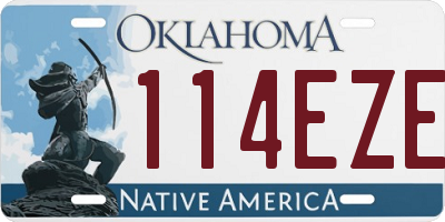 OK license plate 114EZE