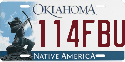 OK license plate 114FBU