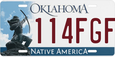 OK license plate 114FGF