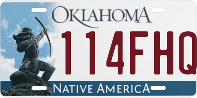 OK license plate 114FHQ