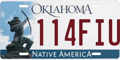 OK license plate 114FIU
