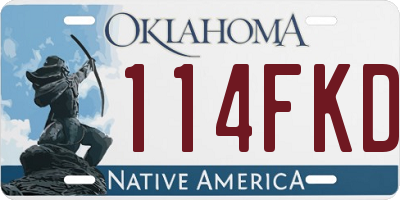 OK license plate 114FKD