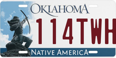 OK license plate 114TWH