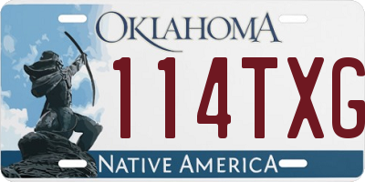 OK license plate 114TXG